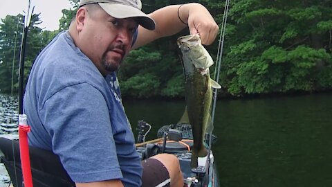 Kayak bass fishing at Lake Tiorati NY (part 2)