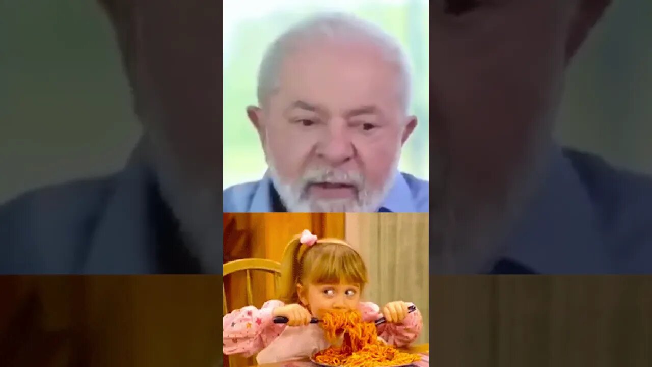 "Comida de Palácio não é aquelas coisas" - Lula reclama que não come bem.