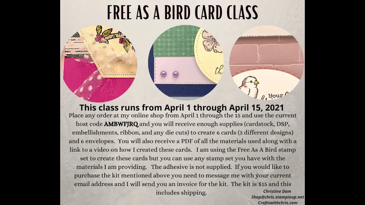 Free As A Bird Class