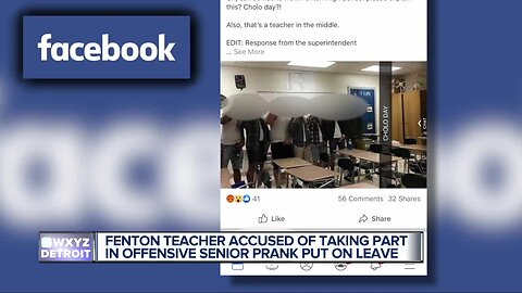 Teacher placed on leave after taking part in racist Fenton High School senior prank photo