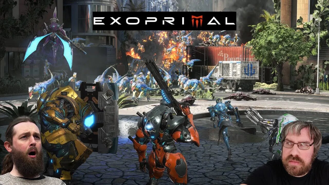 We Fight Off HORDES of DINOSAURS (will team up with rando's!) | GGG Plays Exoprimal