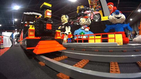 Scaled down Legoland train on custom gauge tracks