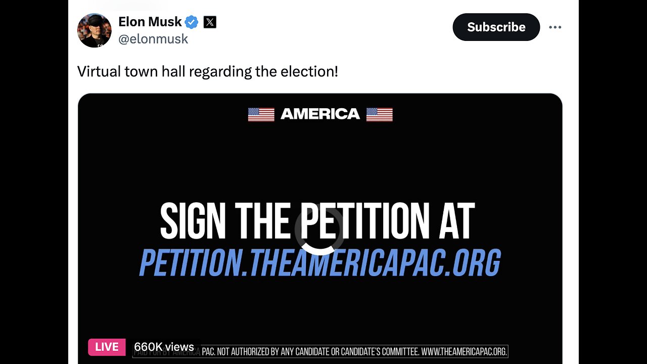 Elon Musk Virtual Town Hall Donald Trump 2024 Campaign Election Live Stream X