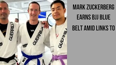 With regards to his UFC debut, Mark Zuckerberg receives a BJJ blue belt.