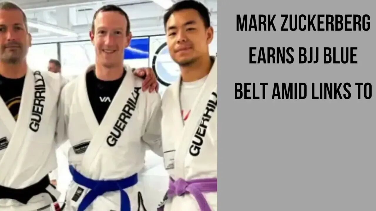 With regards to his UFC debut, Mark Zuckerberg receives a BJJ blue belt.