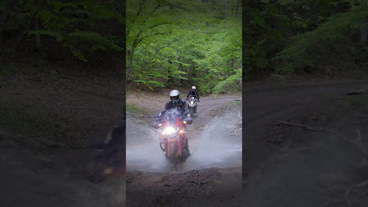 Africa Twin Water Crossing with Vstrom #africatwin #adventure #motorcycle