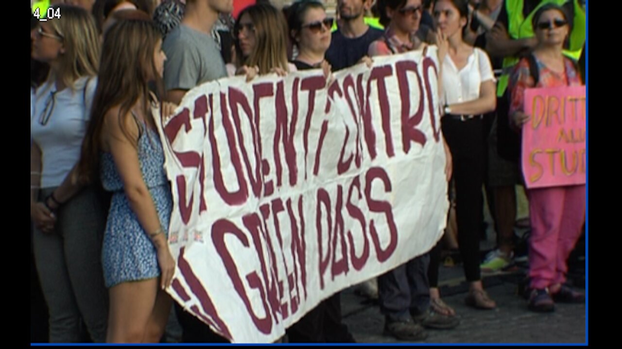 Roma, Primum Non Nocere - Gli studenti universitari in piazza per dire no al green pass