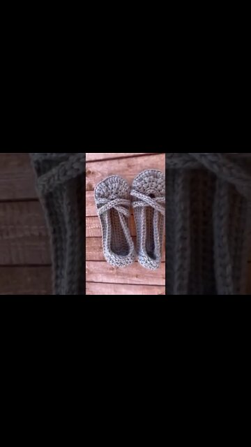 Criss Cross Crochet Slipper Pattern in action.
