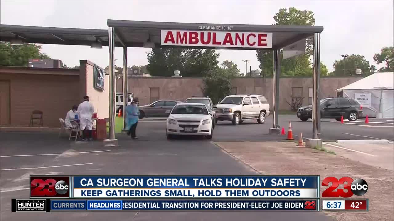 CA surgeon general talks holiday safety