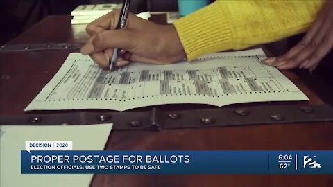 Proper postage for ballots
