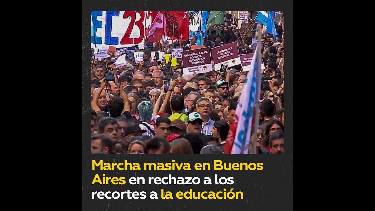 Marcha masiva en Buenos Aires en rechazo a los recortes a la educación