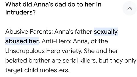 Abusive Parents: Anna's father sexually abused her at INTRUDERS FILM