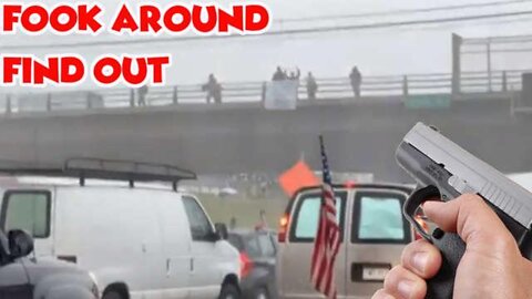 The Salty Cracker - Trucker Convoy Shoots At Antifa Lunatics Throwing Rocks