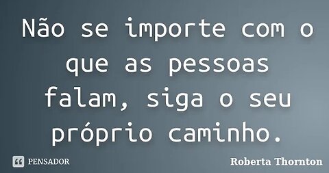 O QUE VOCÊ ESTÁ FAZENDO AQUI? SIGA SEU PRÓPRIO CAMINHO!