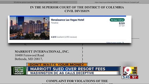 Marriott sued over resort fees