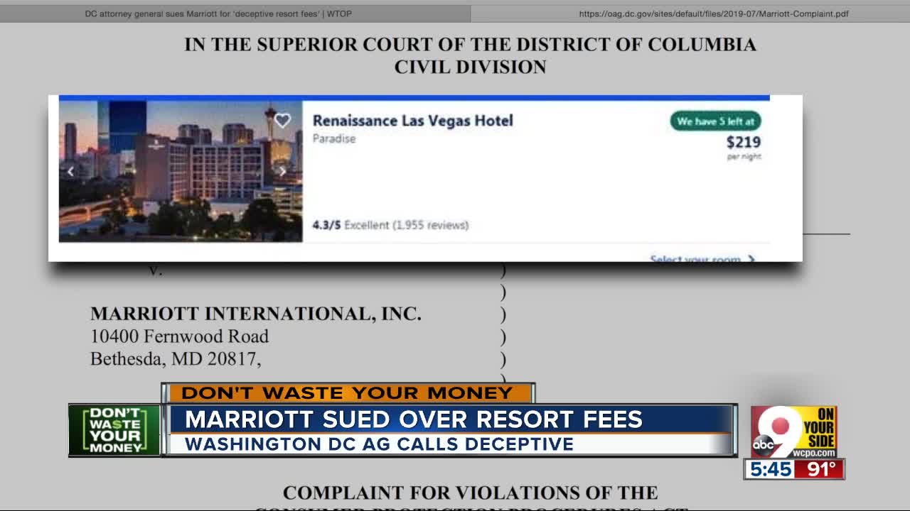 Marriott sued over resort fees