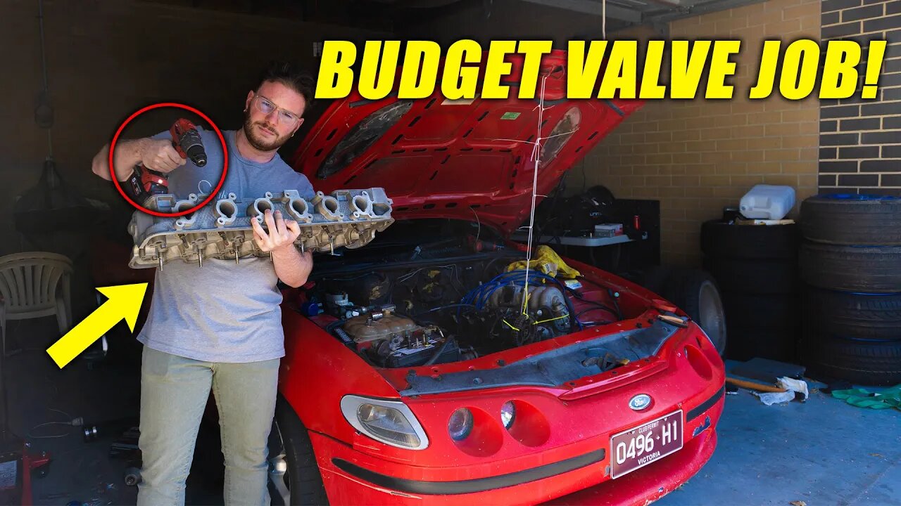 TAKING A DRILL TO MY CHEAP EF XR6'S ENGINE...