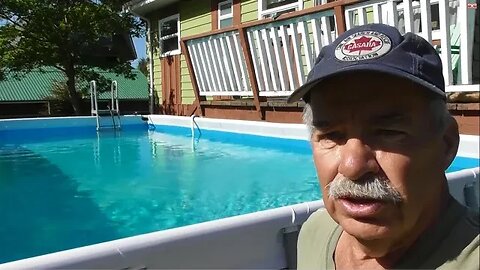 Solar Powered 12'x22' Coleman Pool Setup!