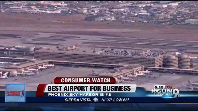 Phoenix Sky Harbor nears top of the list for "Best Airports for Business Travelers"