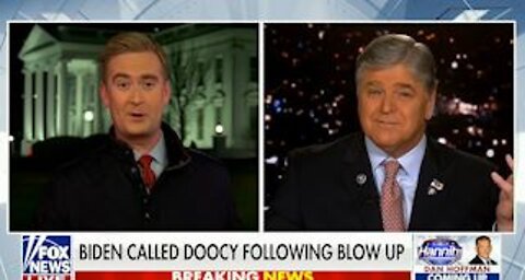 Hannity takes on Peter Doocy regarding Biden calling Peter out