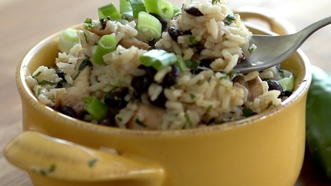 One-Pan Chicken with Lime, Rice & Black Beans