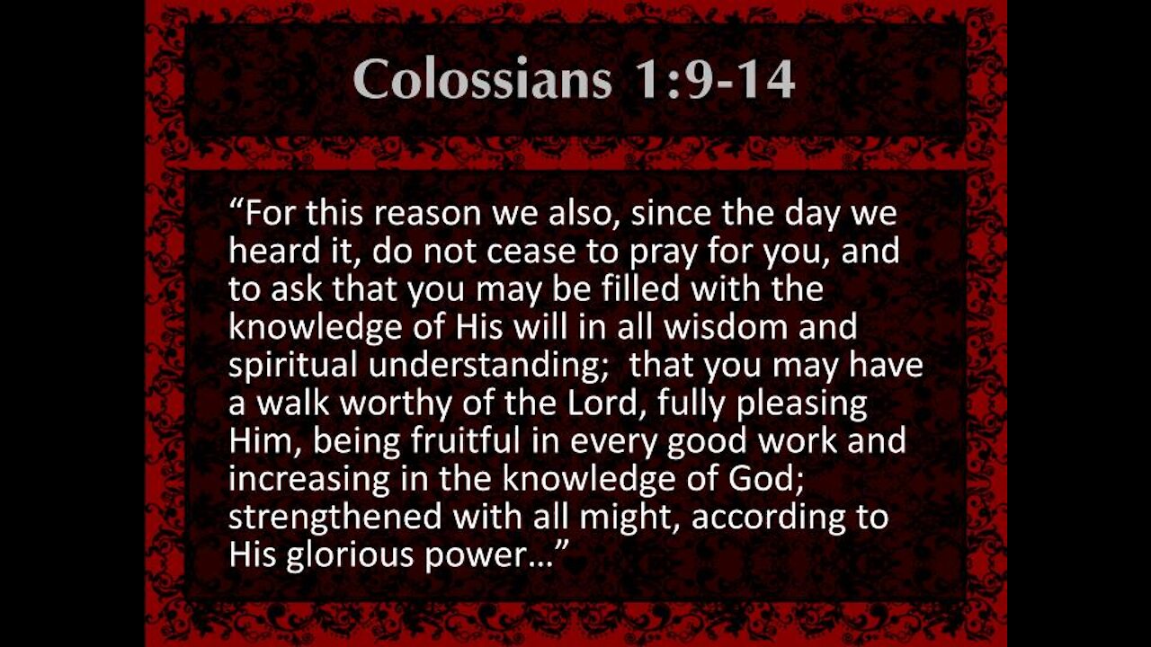 Colossians 1 doing God will