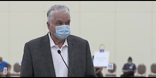 Gov. Sisolak speaks at MGM Resorts clinic