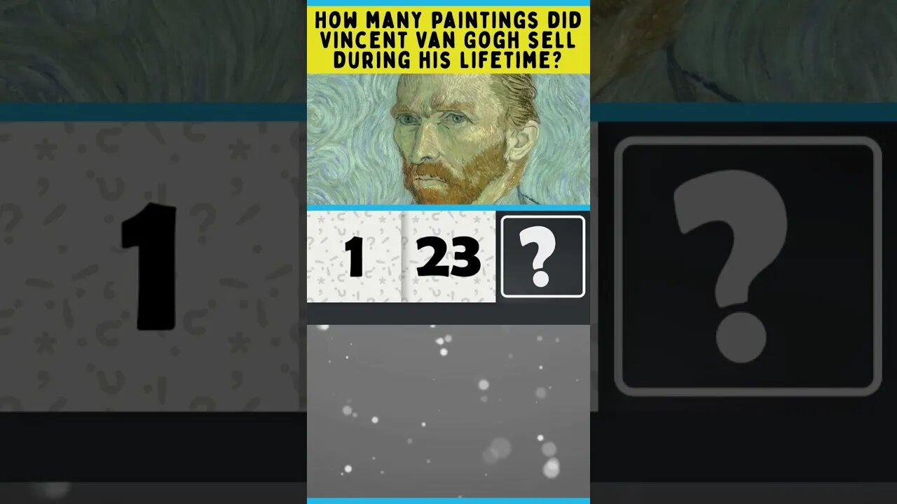 How many paintings did Van Gogh sell during his life? #shorts #trivia #art #painting #vangogh