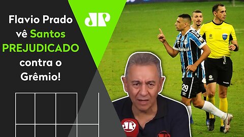 "NÃO FOI PÊNALTI!" Flavio Prado vê Santos PREJUDICADO contra o Grêmio!