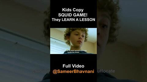 Kid Almost Dies Trying Squid Game! Shocking! #shorts #sameerbhavnani