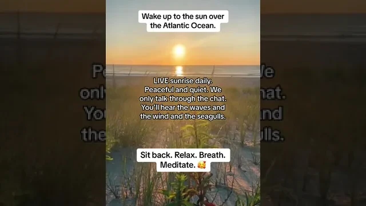 Wake up to the sun over the Atlantic Ocean. Peaceful and quiet. We only talk through the chat.