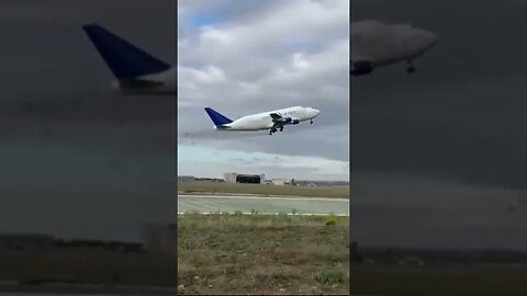 Airbus loses something during take off.