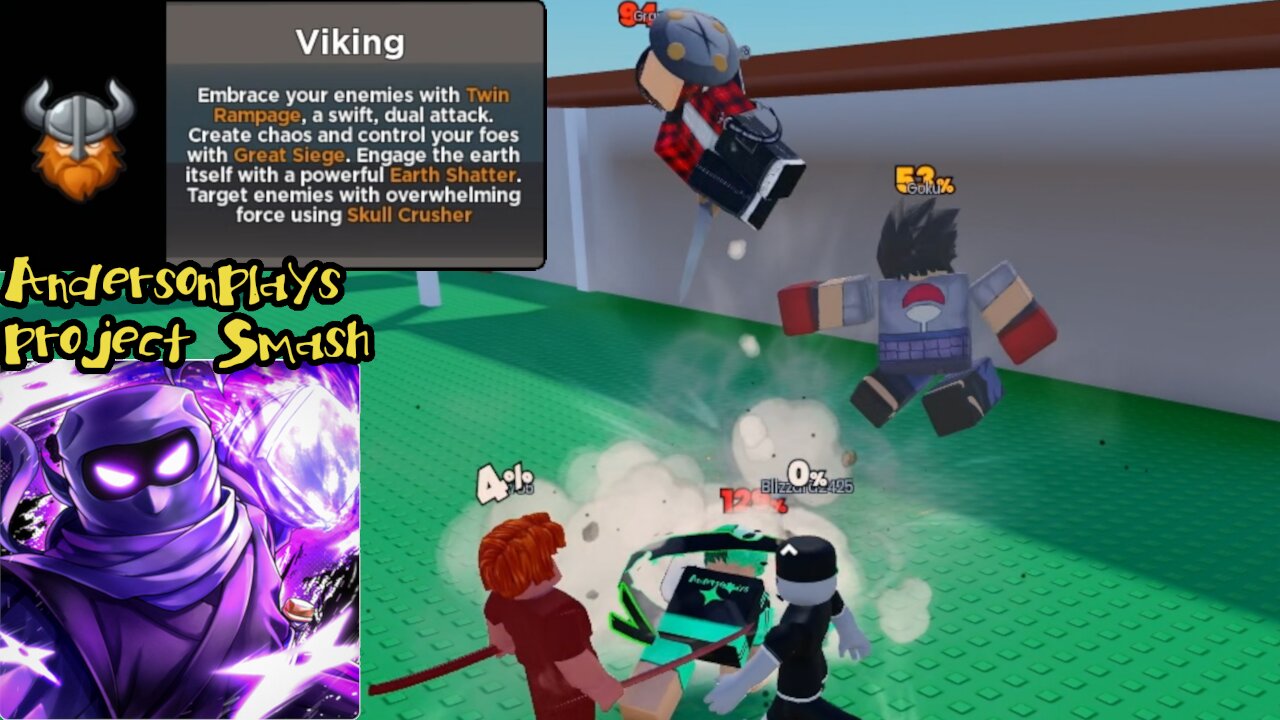 AndersonPlays Roblox [⚔️ 1v1s] Project Smash - Viking Showcase