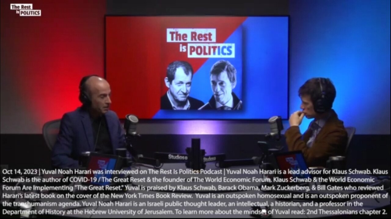 Yuval Noah Harari Uses Conflict In Israel To Praise Biden and Bash Right Wingers