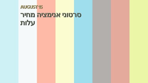 סרטוני אנימציה מחיר עלות