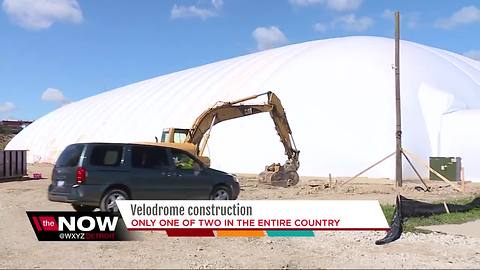 Velodrome under construction in Detroit