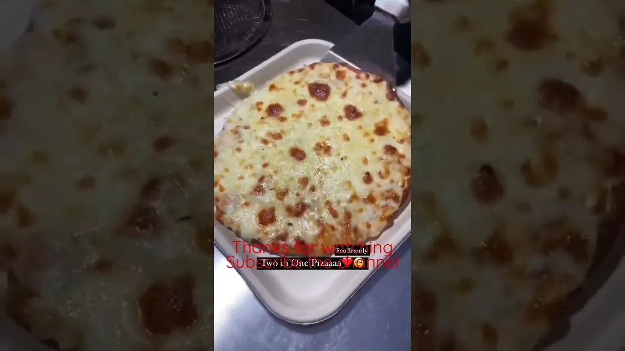 Pizza making twin layer of cheese#foodie#entertainment