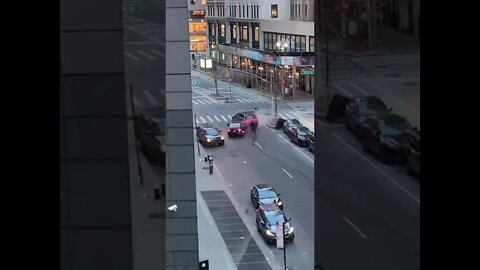 Man carjacks an Audi, rams into a car, and drives off
