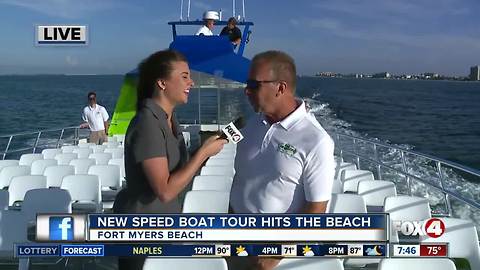 New speed boat tour hits Fort Myers Beach - 7:30am live report