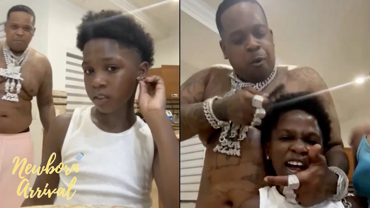 Finesse2Tymes Attempts To Comb Son TNA Lil King's Hair! 💇🏾‍♂️