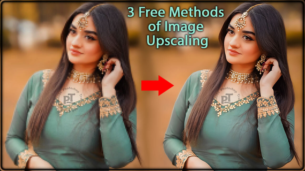 Three Free Methods of Image Upscaling