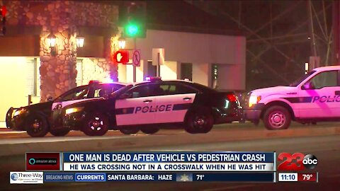 One man is dead after vehicle vs. pedestrian crash