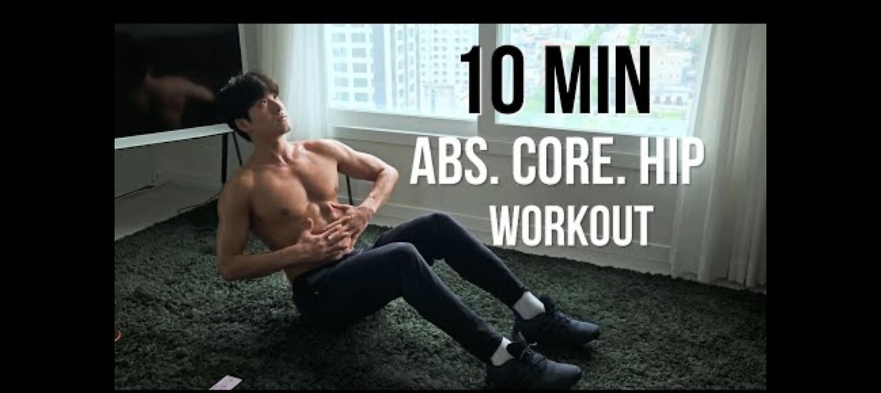 10 MIN ABS_CORE & HIP WORKOUT AT HOME (BEGINNERS)