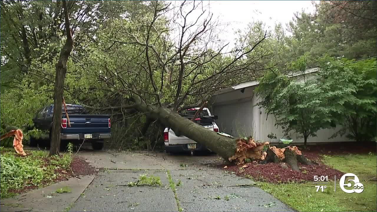 Confirmed EF1 tornado on Cleveland's East Side damaged trees, church roof