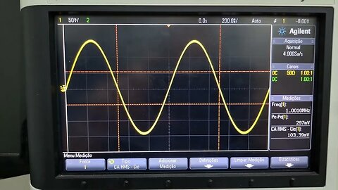 TESTE 1 OSCILOSCÓPIO FNIRSI 1014D