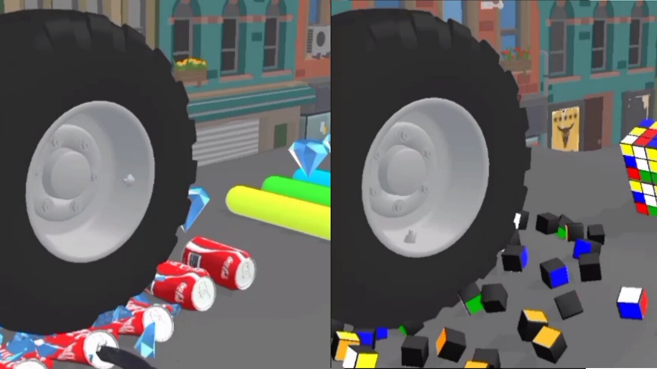 Wheel Smash! Very satisfying and relaxing video