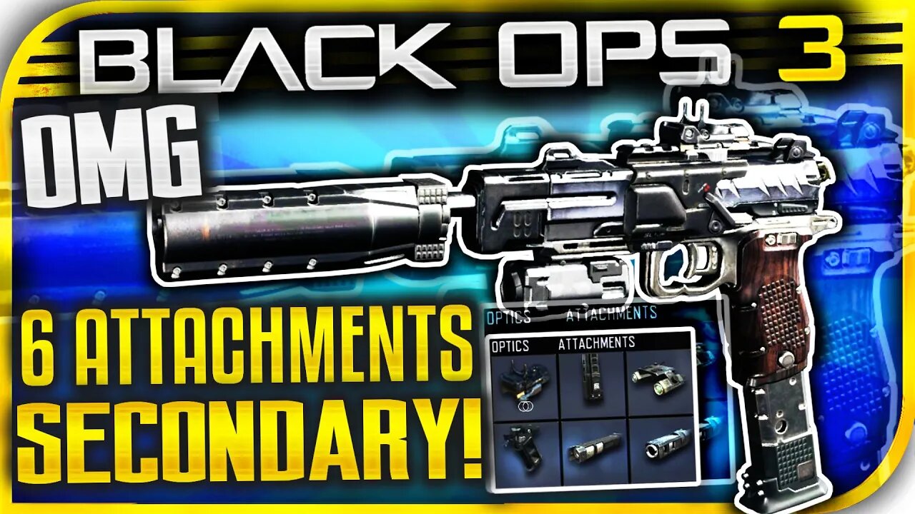 "6 ATTACHMENT SECONDARY" GUN! HOW TO GET 6 ATTACHMENTS ON SECONDARY WEAPONS GLITCH! BEST GLITCH BO3!