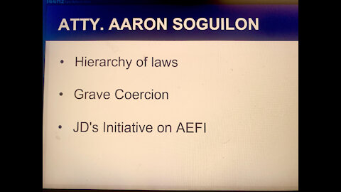 CDC Ph Weekly Huddle Nov 27 21 Excerpt Atty Aaron Soguilon Full Segment