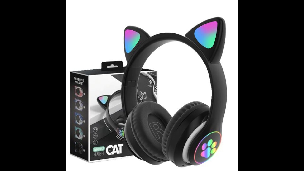 Cat ear headphones wireless