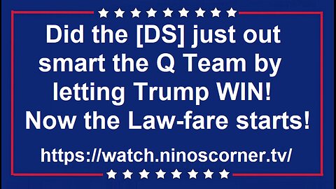 Did the [DS] just out smart Q by letting Trump WIN!